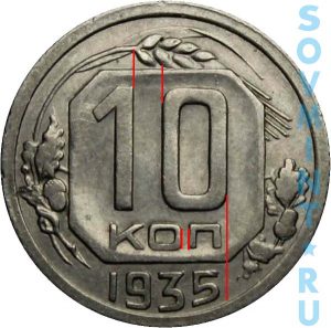 10 копеек 1936, шт.Б