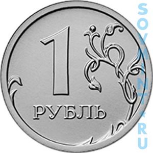 1 рубль 2016, шт.об.ст. (реверс)