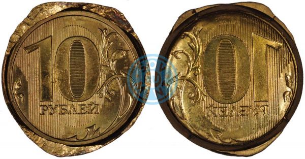 10 рублей, инкузный брак («залипуха») (фото: Meteorid)
